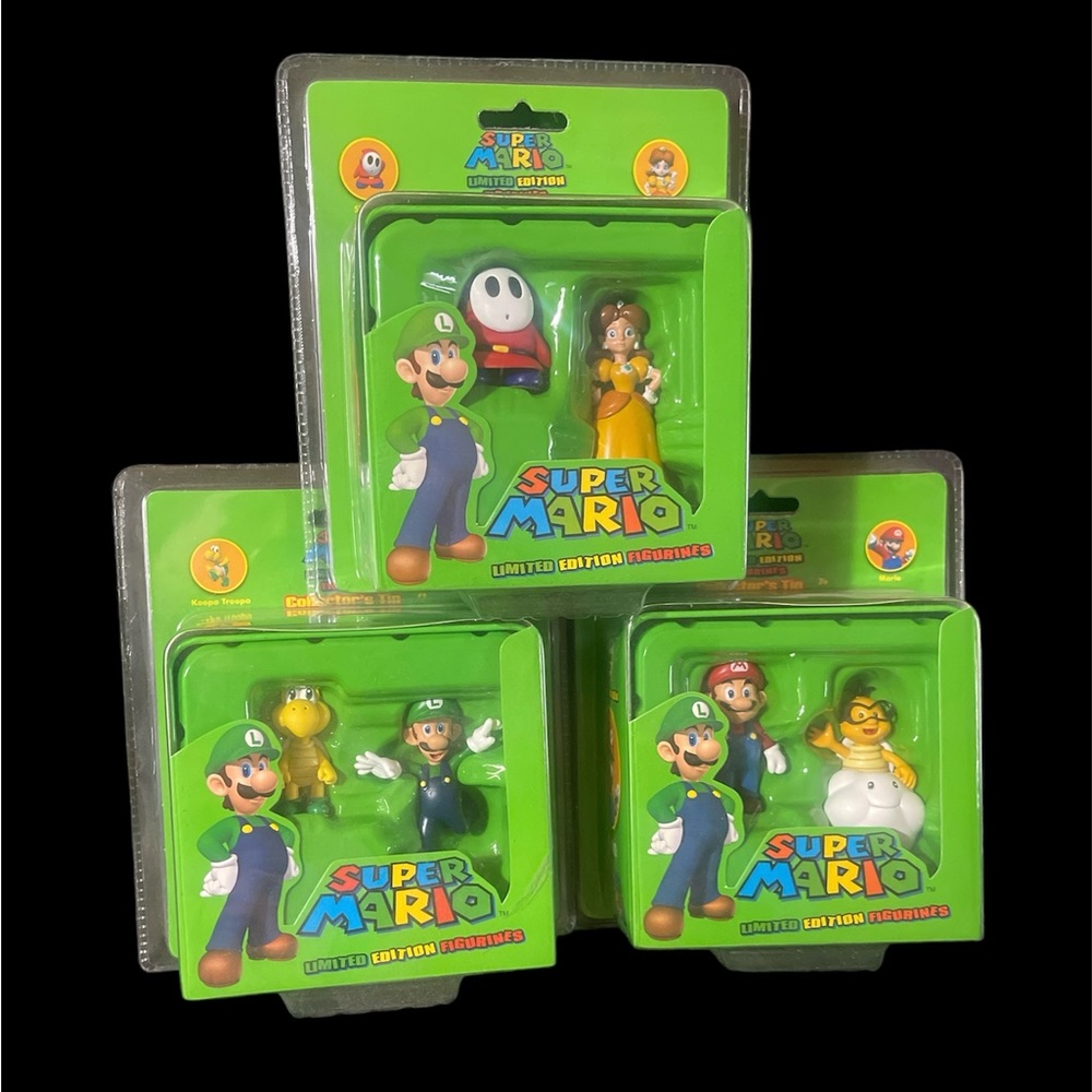 Super Mario MARIO & LAKITU / LUIGI & KOOPA TROOPA / SHY GUY & DAISY w/ Tins Set